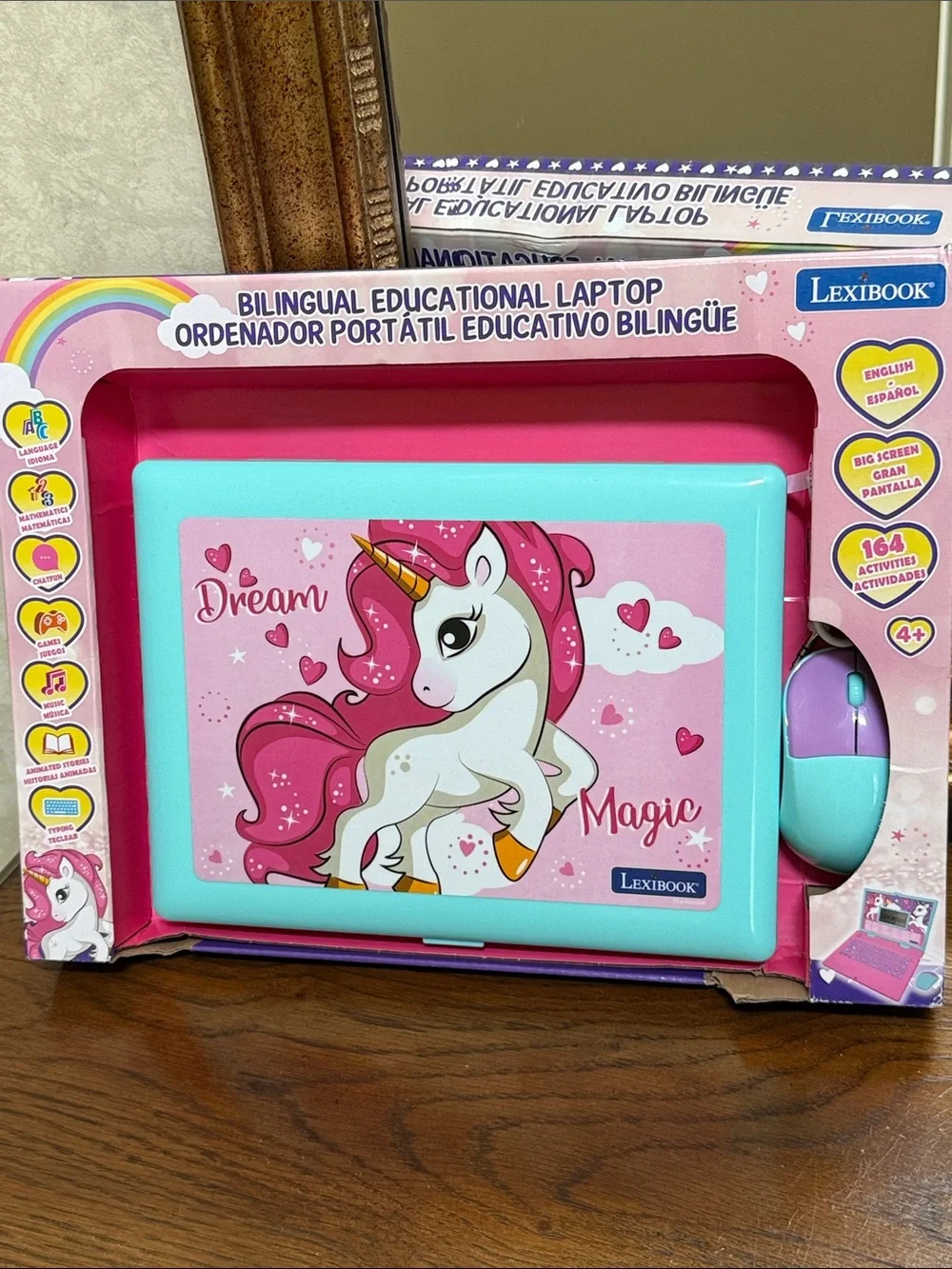 Unicorn Bilingual Educational Laptop Tablet - Pink & Teal. 164 Activities. 4+.